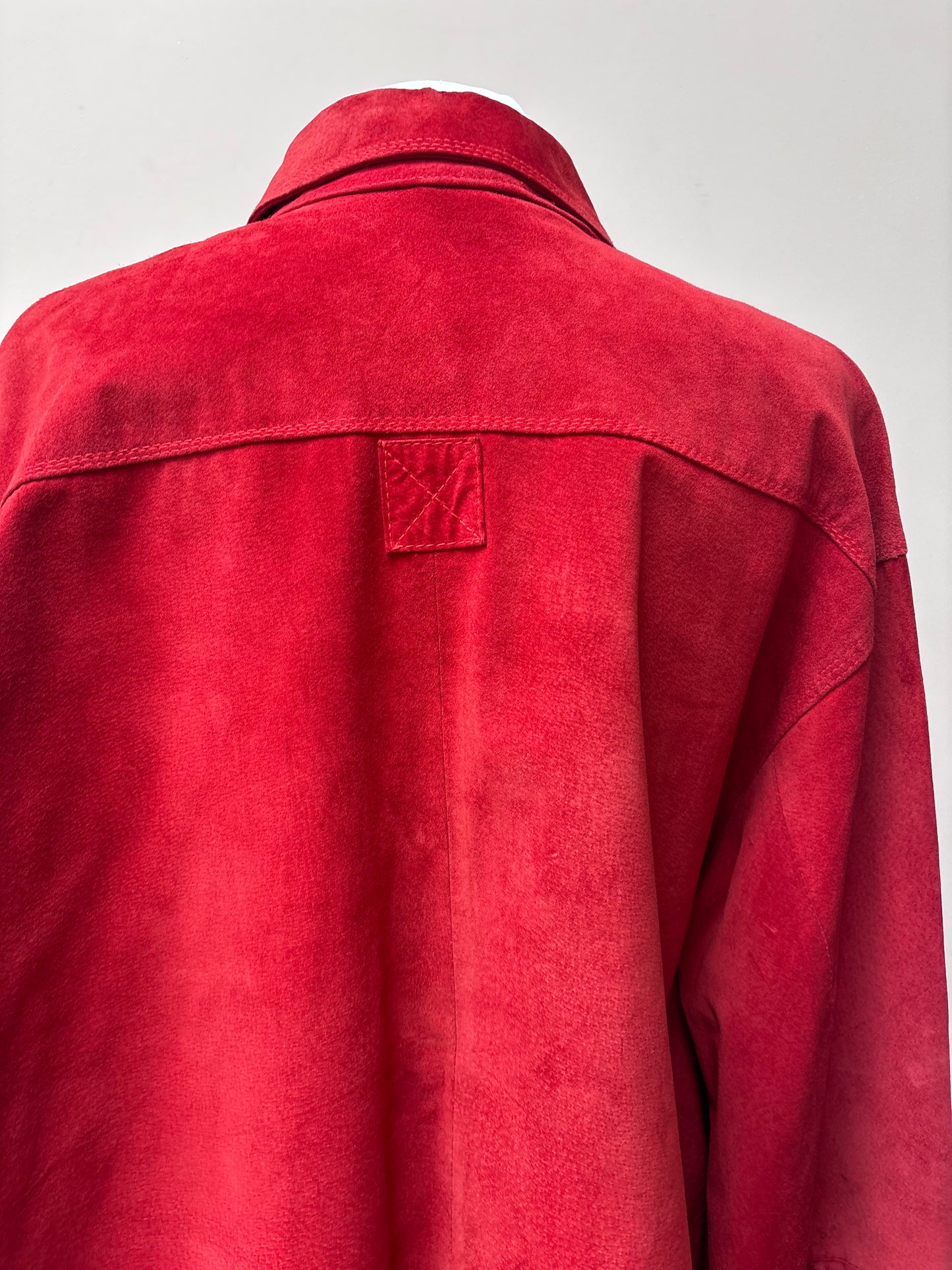Red suede shacket size 14-18