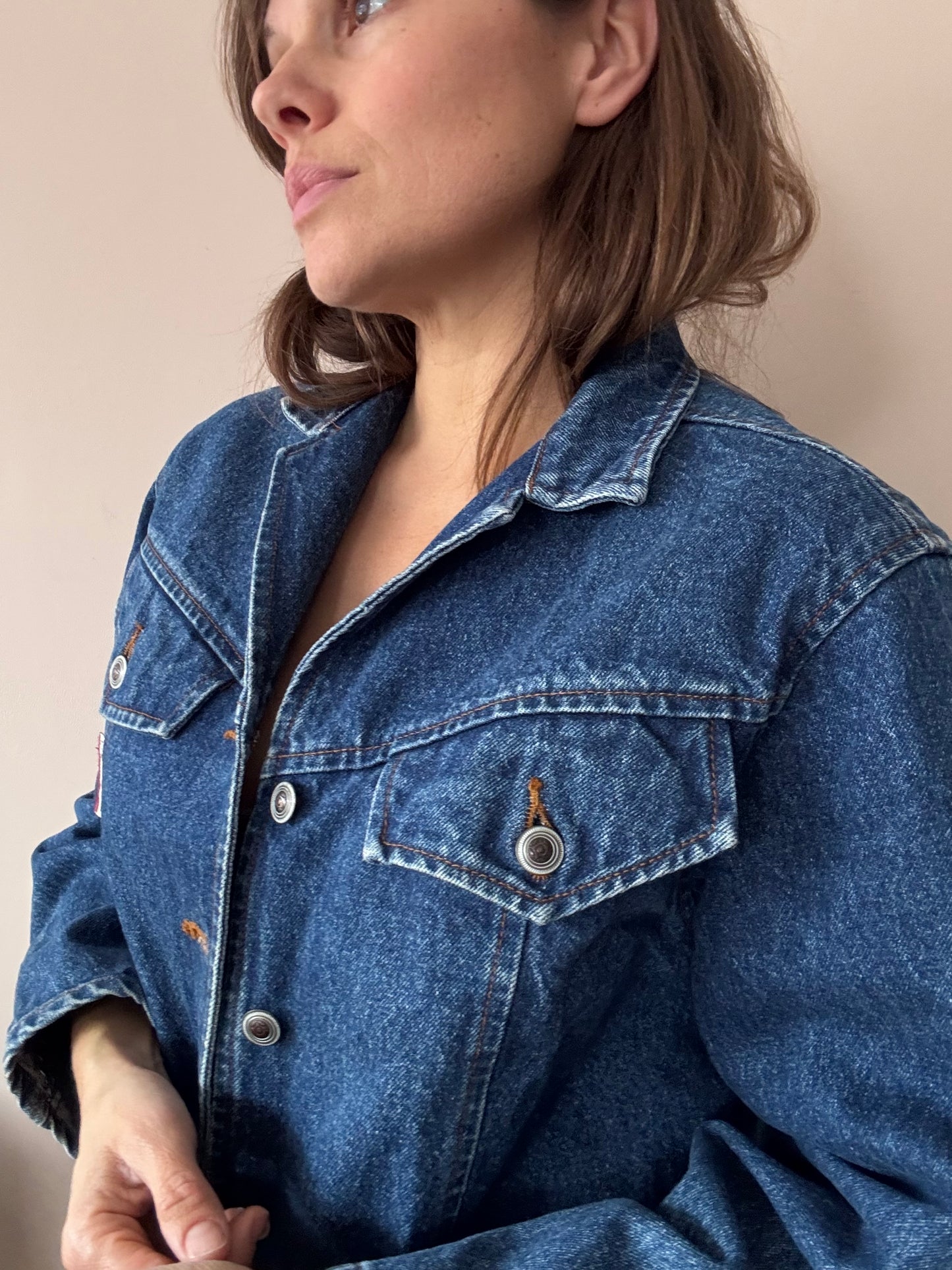 Vintage cotton denim cropped jacket size 10/12