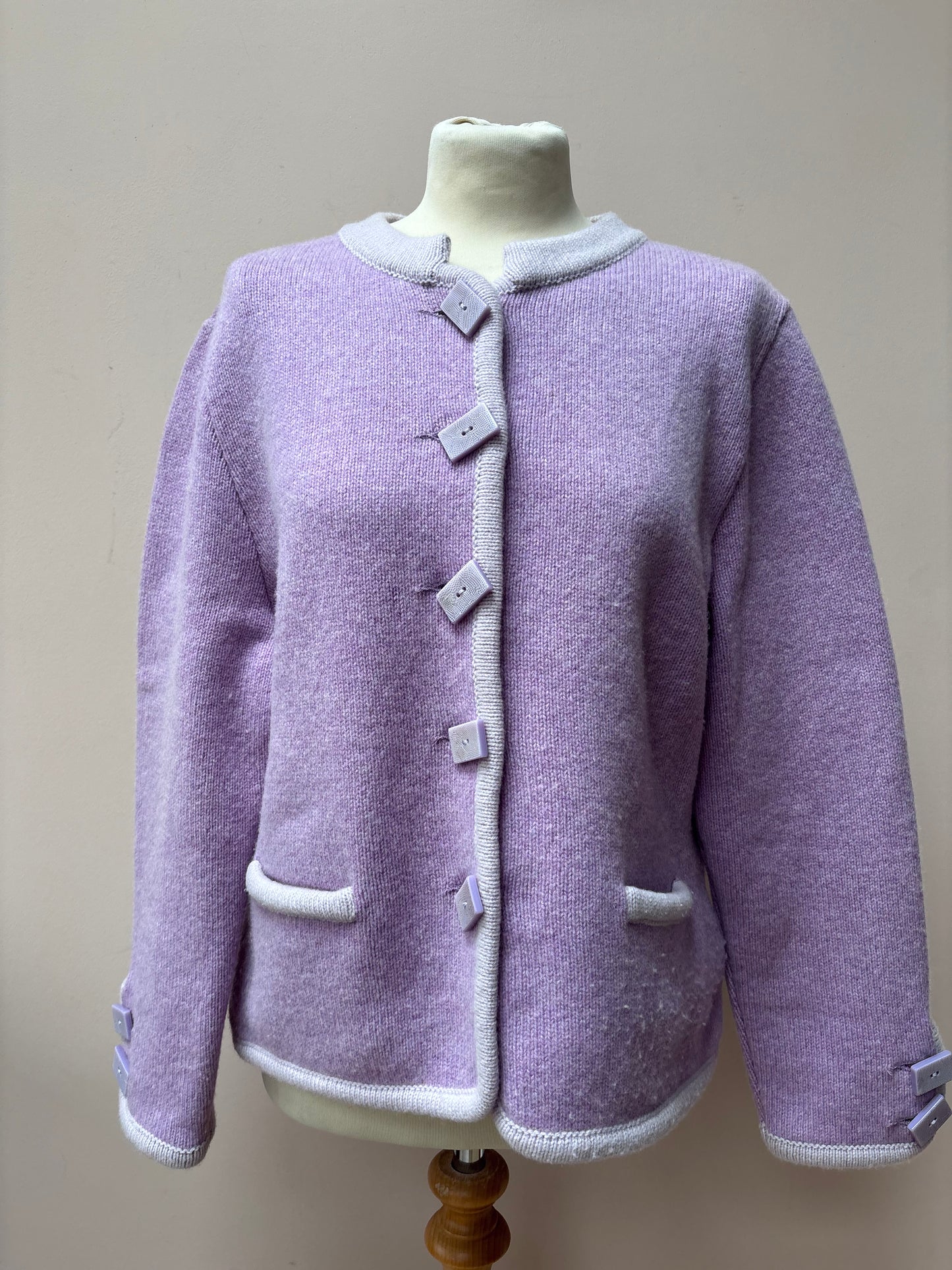 Vintage pink wool jackst size 12/14