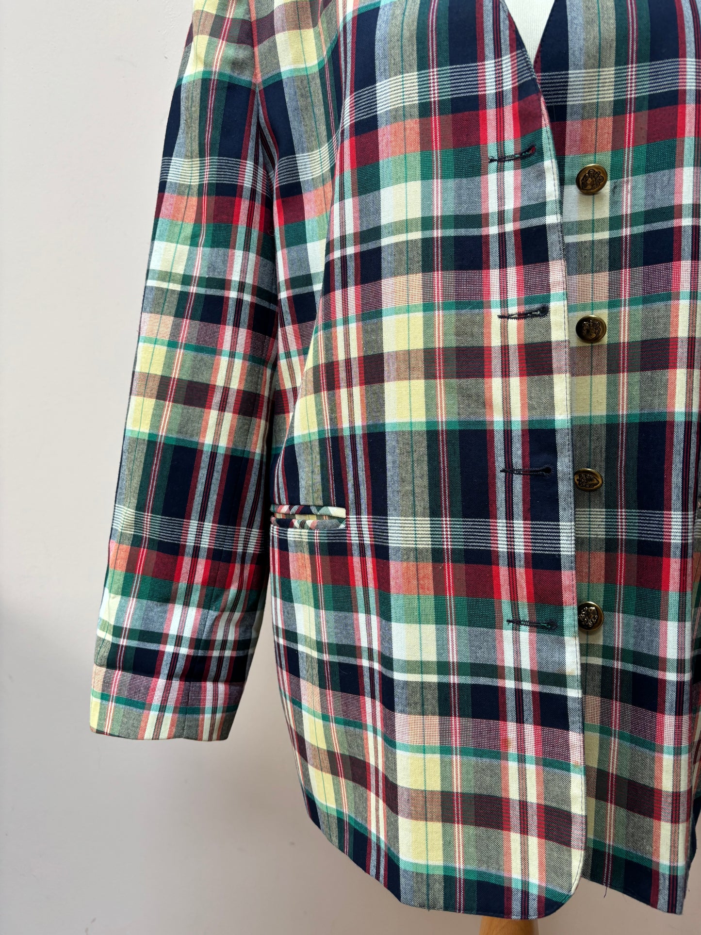 Vintage check oversized blazer size 12-16