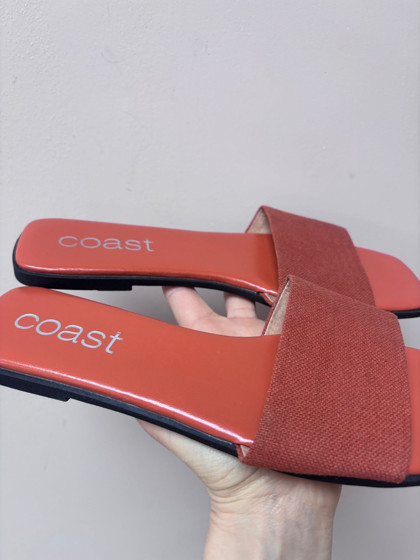 Rust woven COAST sandals size 5