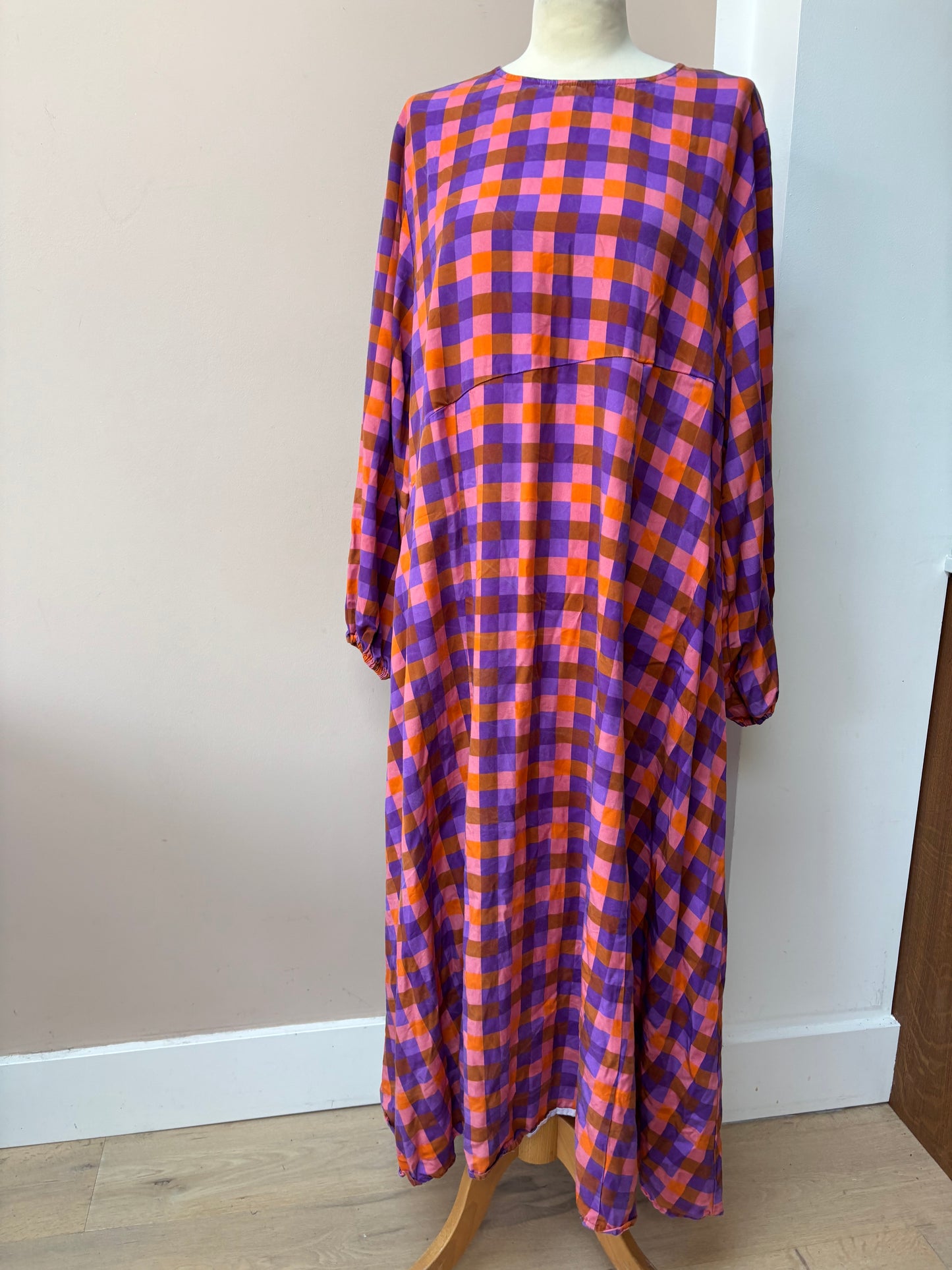 Colourful check Monki dress One Size