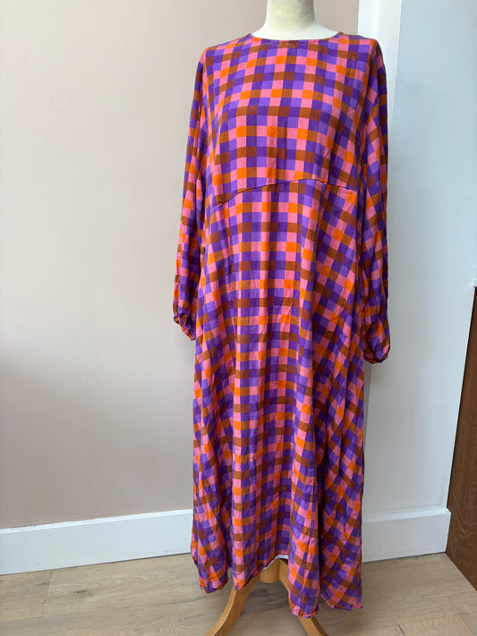 Colourful check Monki dress One Size