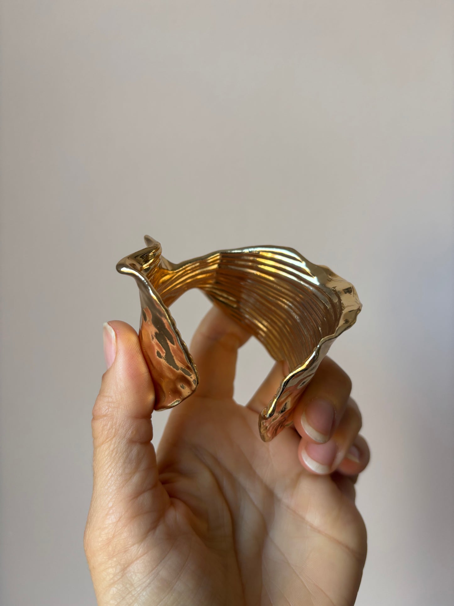 Heavy gold cuff bracelet