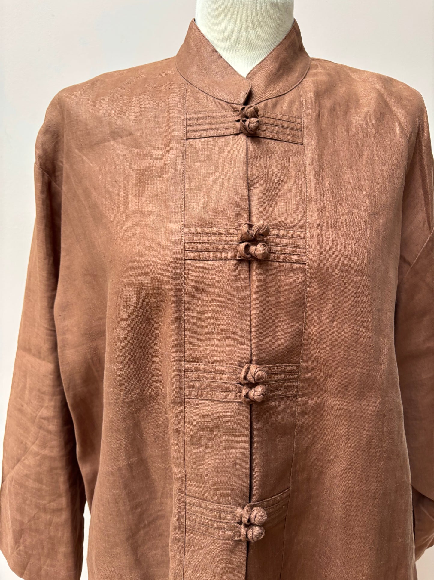 Vintage light 100% linen jacket size 12/14