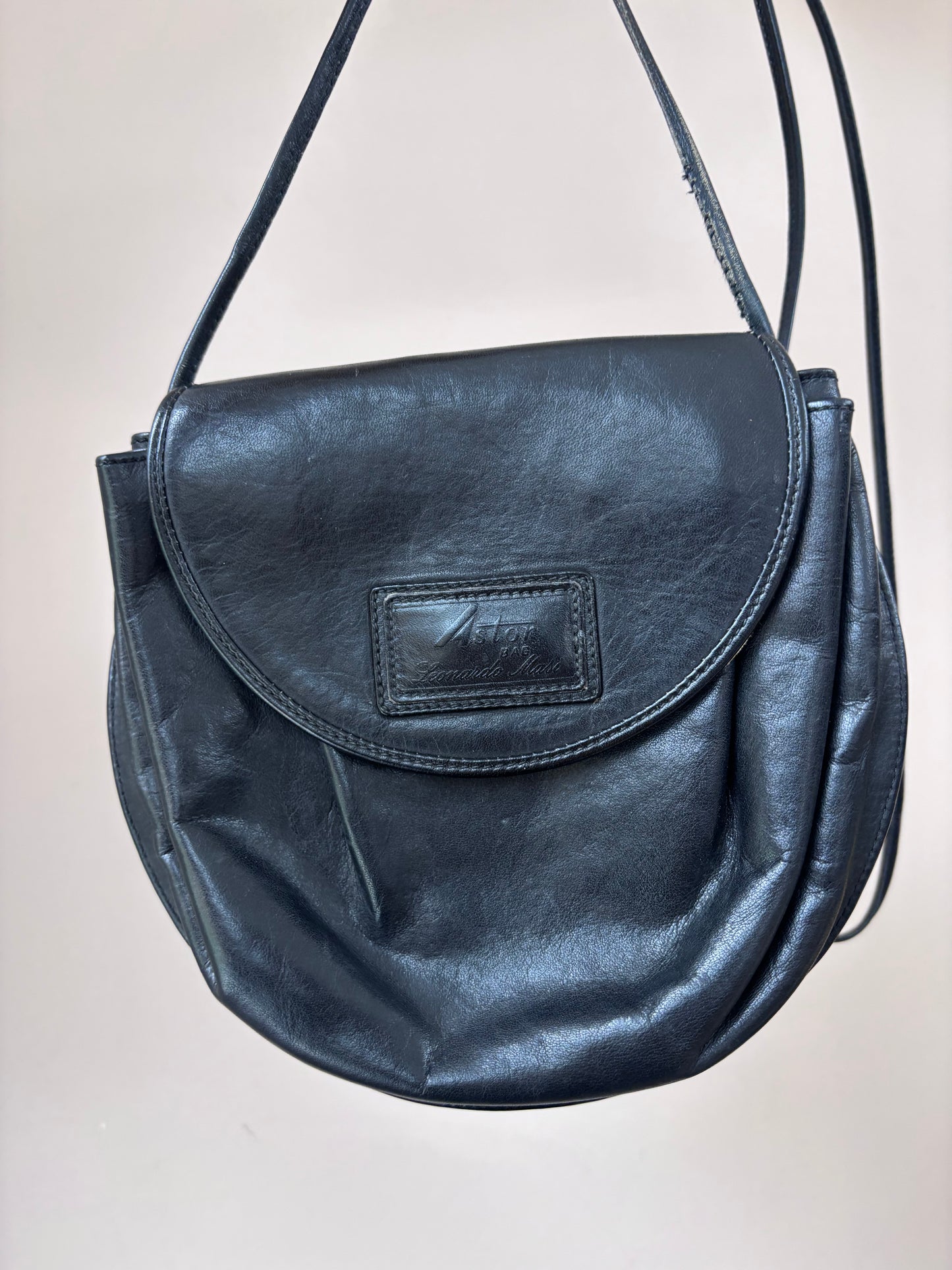 Astor black leather small bag