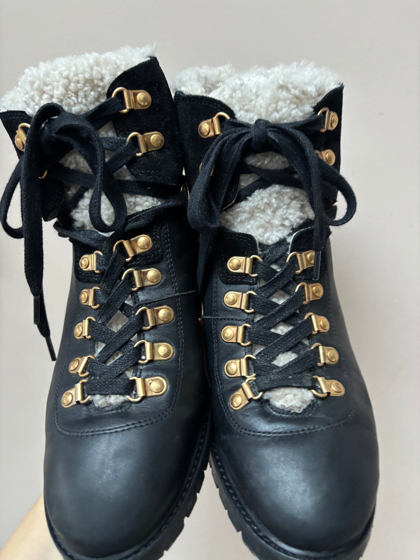 Anonymous Copenhagen black fleece lined leather boots size 41 (UK8)