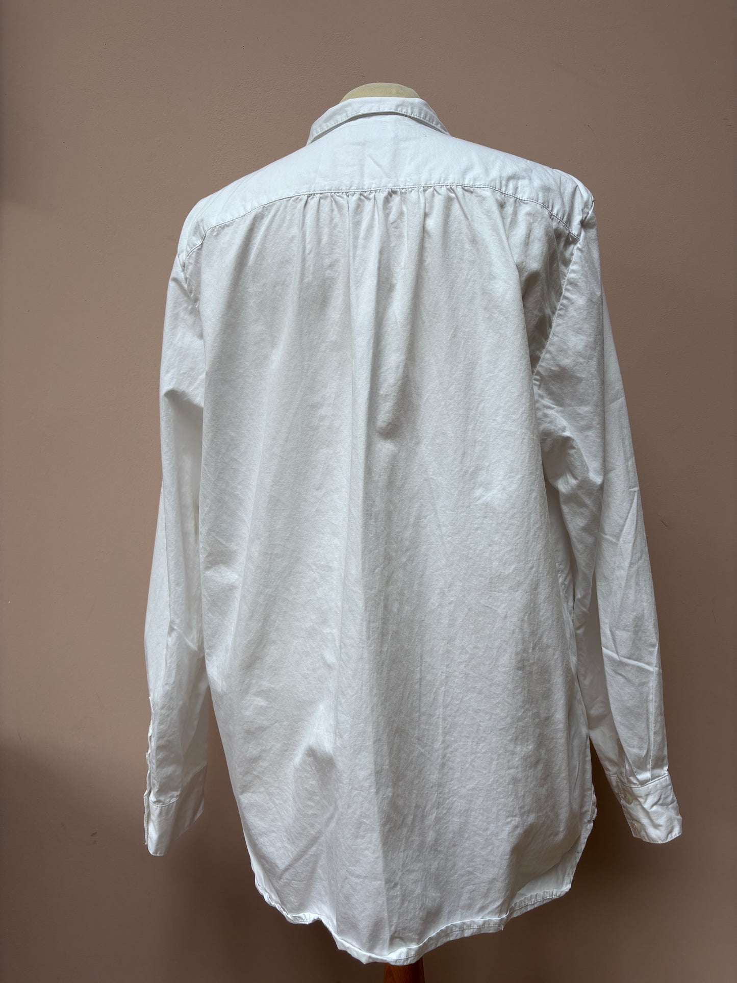 Toast white cotton shirt with detailing on bib size18