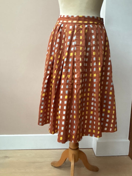 Toast patterned cotton skirt size 10