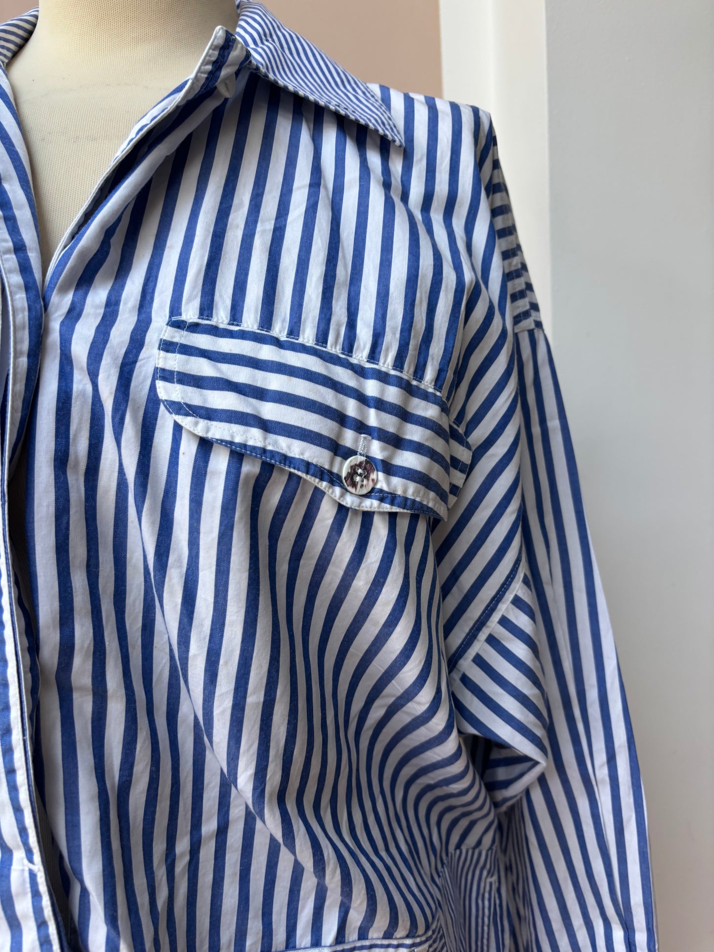 Vintage cotton striped jumpsuit size Medium