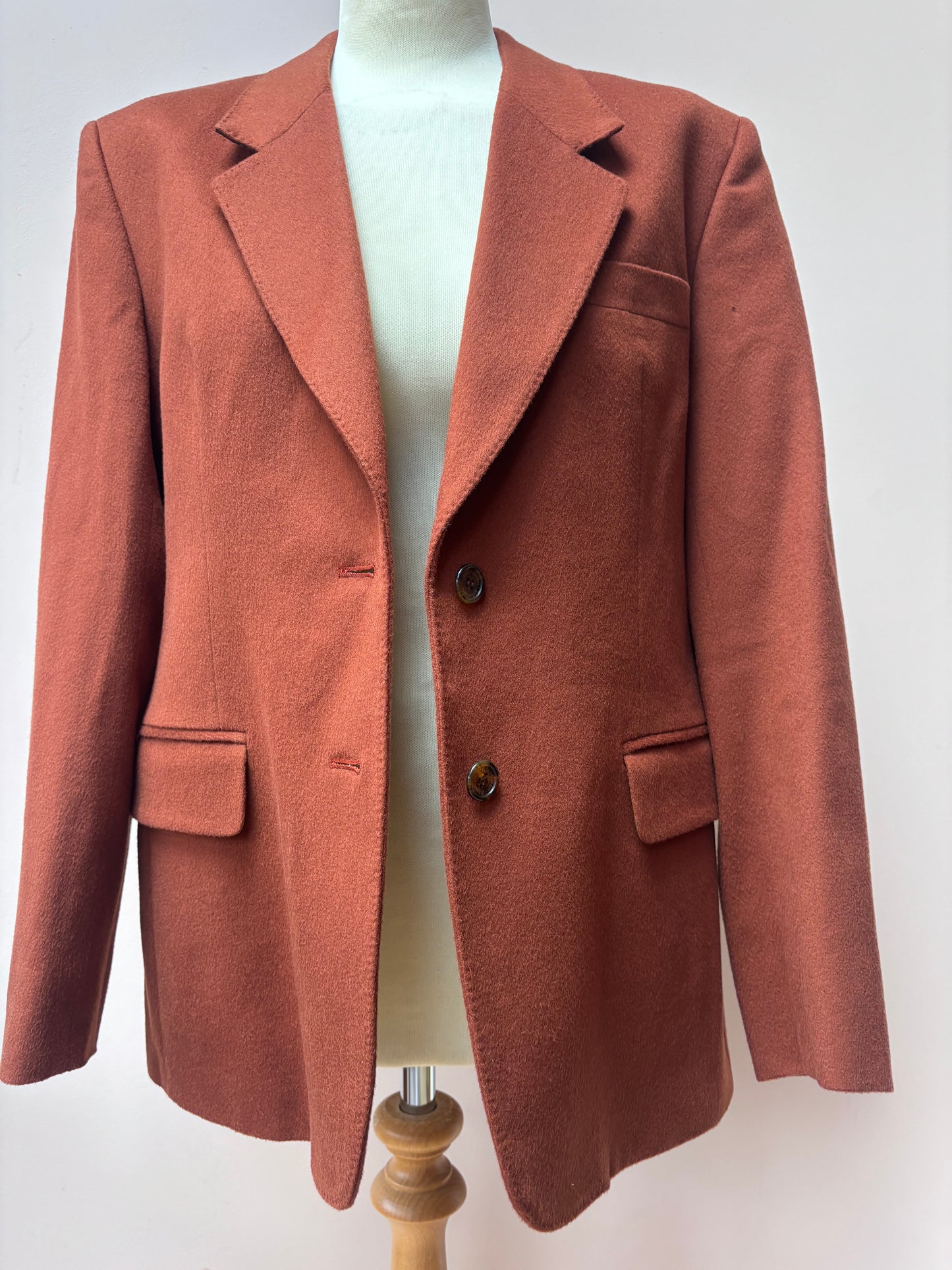 Aquascutum rust brown 100% wool blazer size 10/12