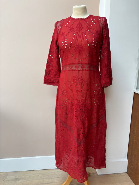 Rust lace dress size Medium