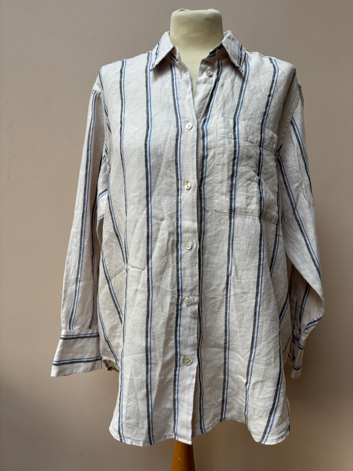 100% linen shirt size 12