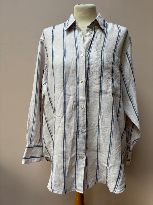100% linen shirt size 12