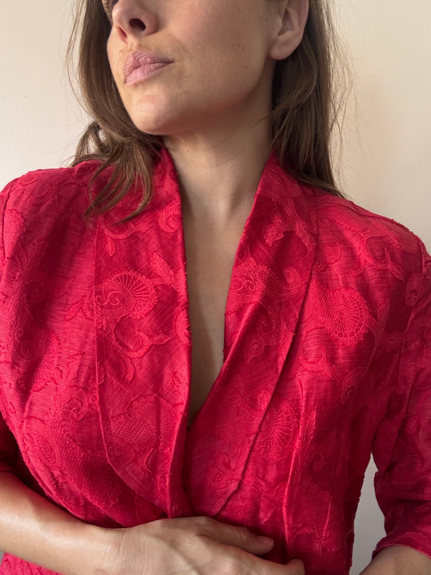 Vintage linen and silk jacket size 12