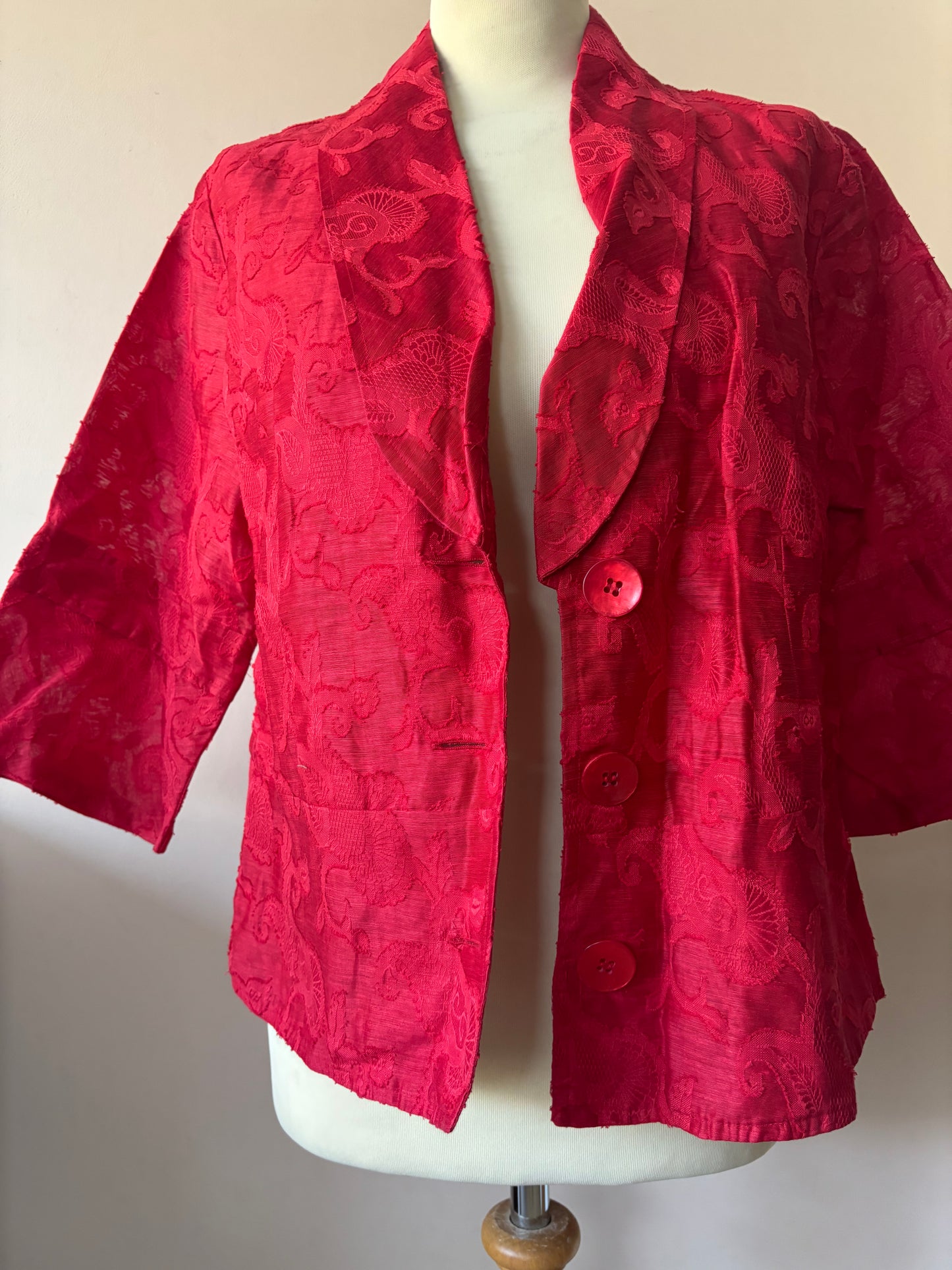 Vintage linen and silk jacket size 12