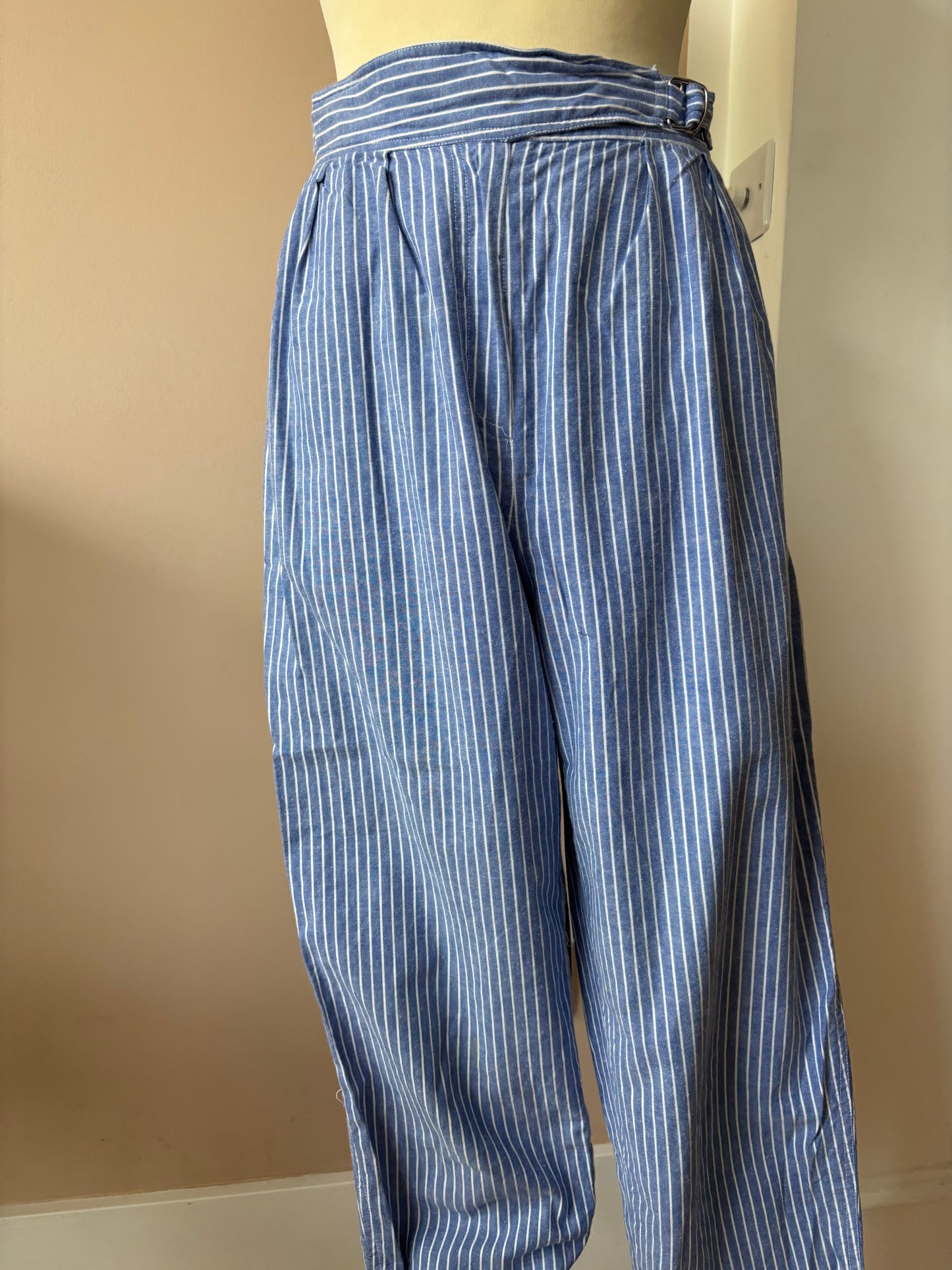 Vintage 100% cotton striped trousers size 8/10