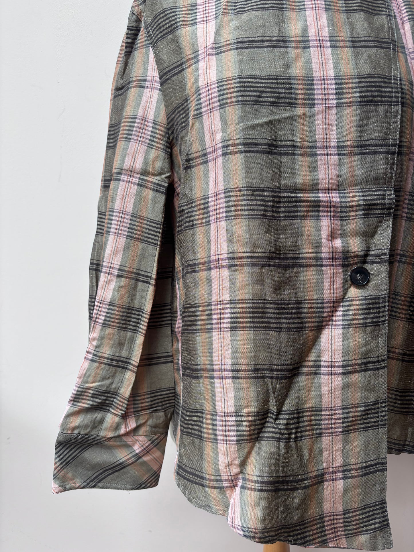 Linen mix cross front jacket size Medium BNWT