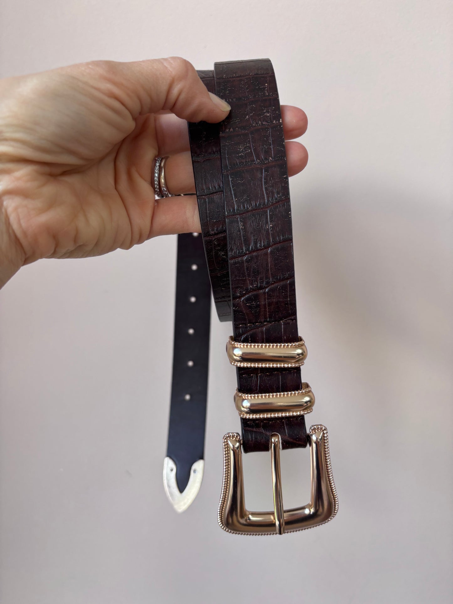 Brown leather belt size Medium