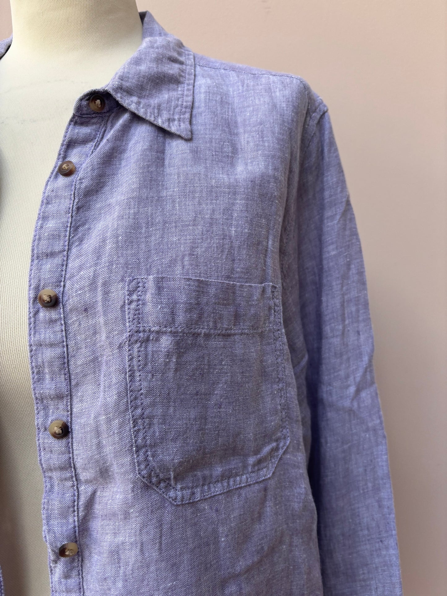 100% linen shirt size UK12
