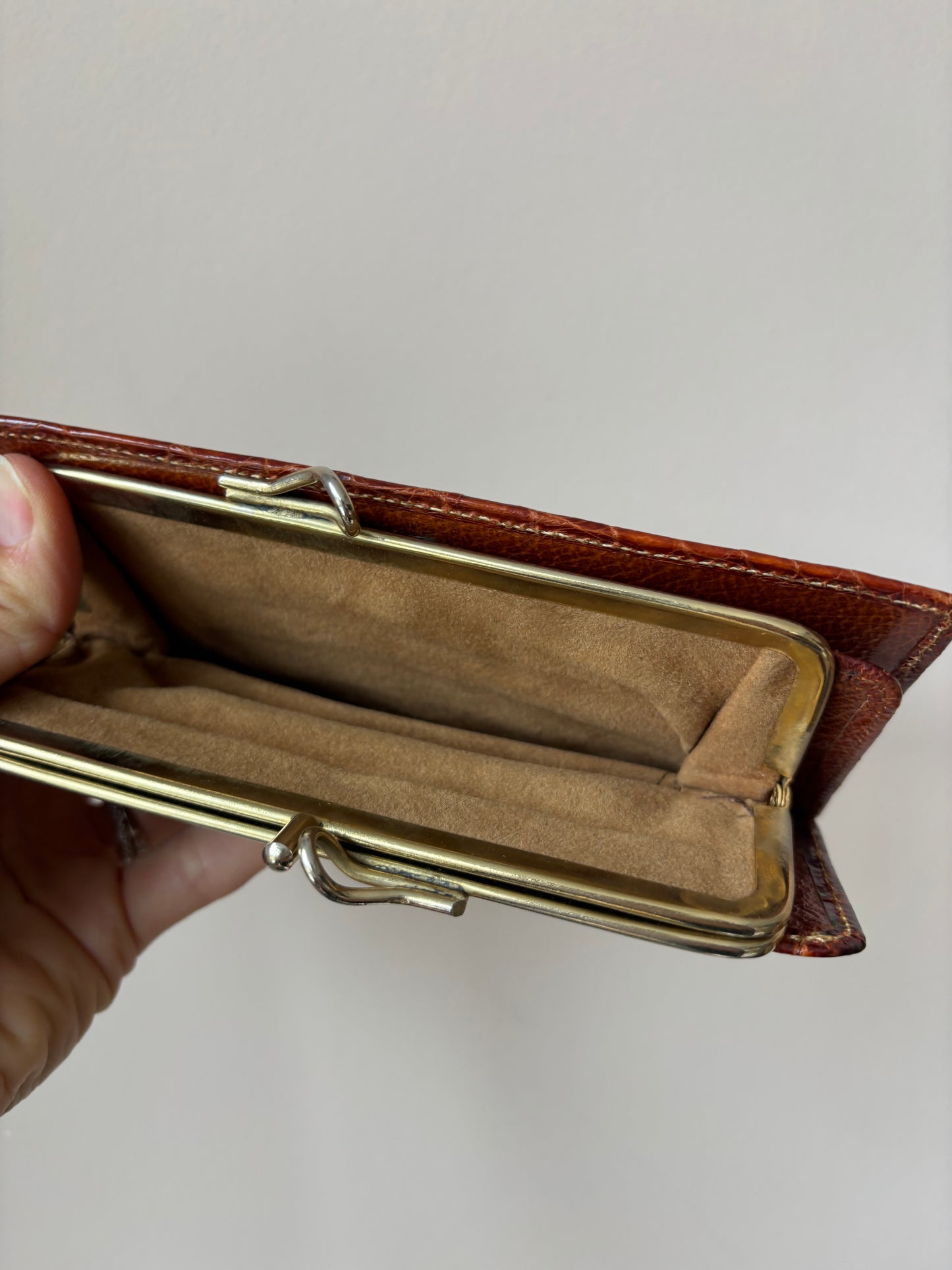 Vintage brown leather purse