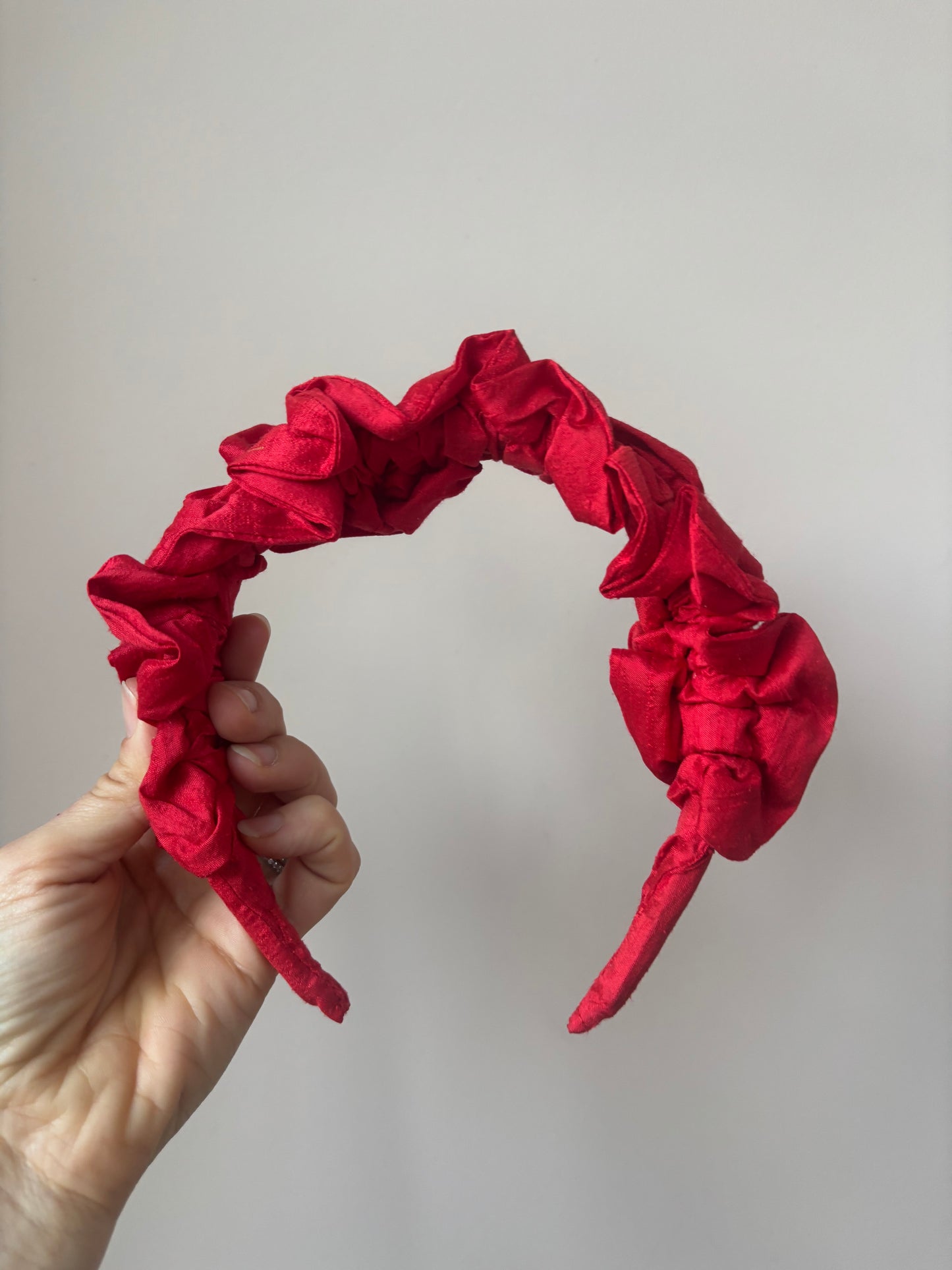 Silk red headband