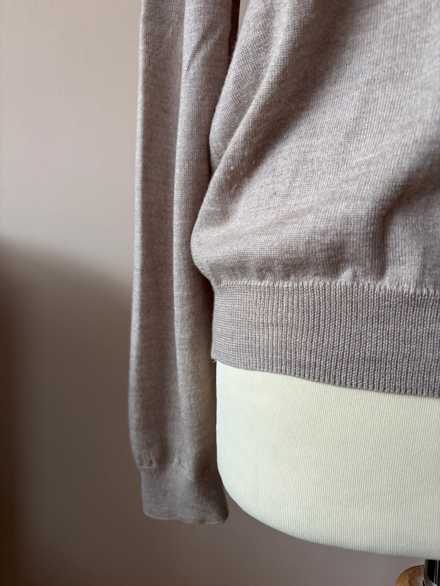 Beige 100% merino wool jumper size 10