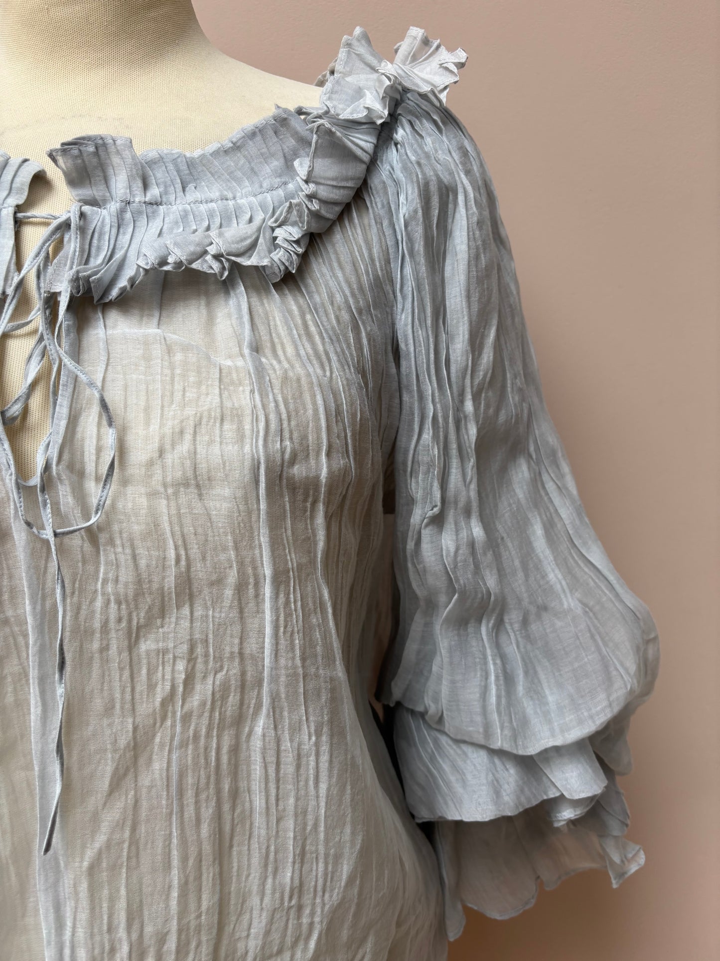 Thierry Colson silk cotton mix blouse size Small