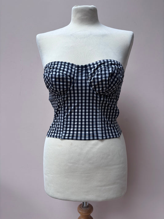 Vintage check corset size 10
