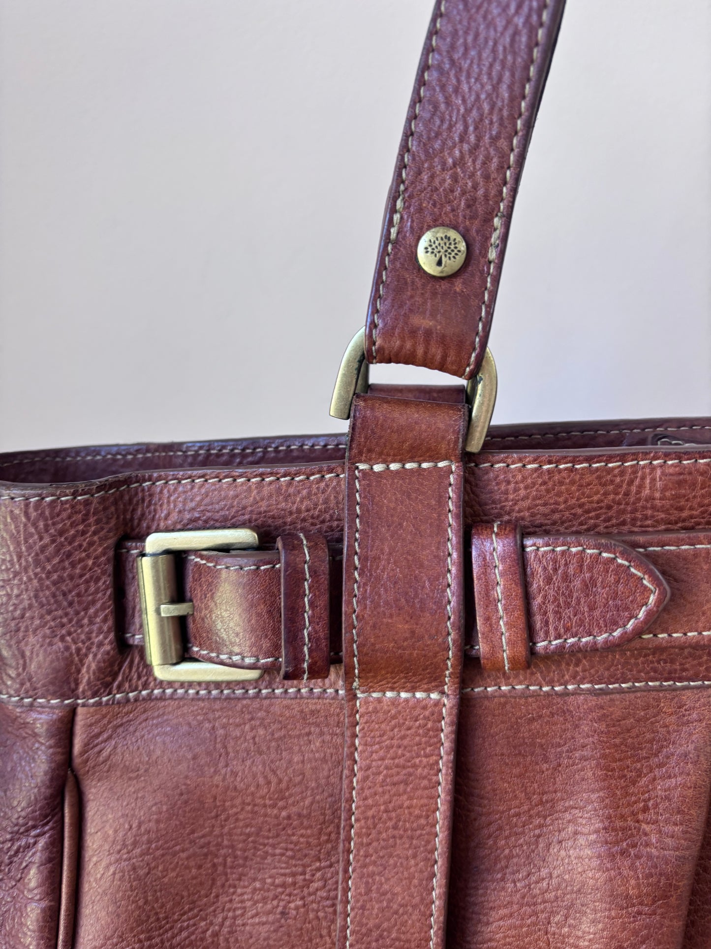 Vintage Mulberry brown leather bag