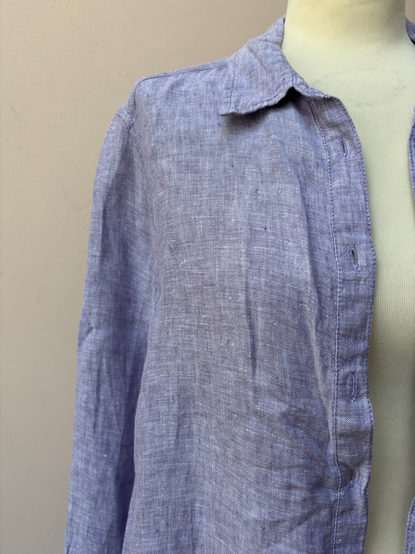 100% linen shirt size UK12