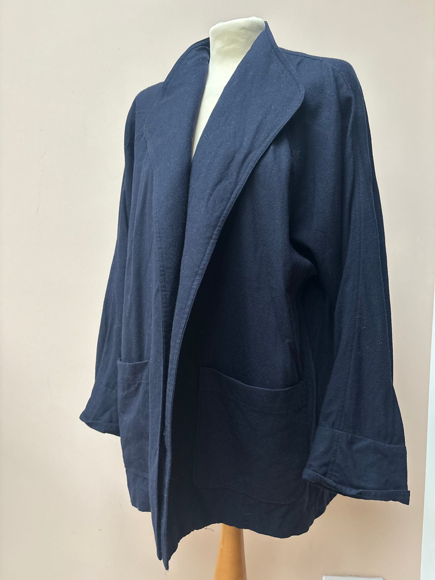 Vintage navy 100% wool jacket size 12