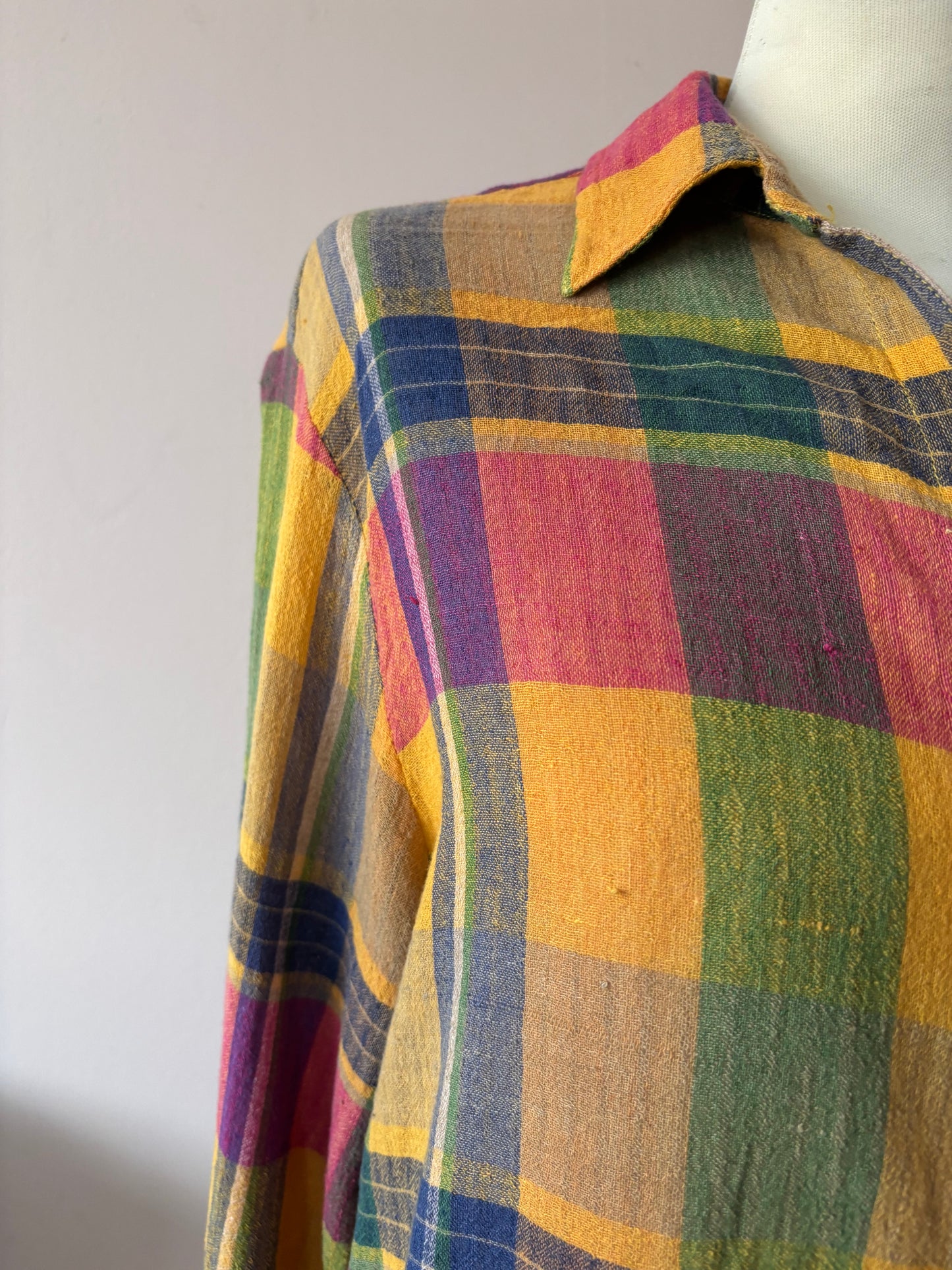 Vintage 100% cotton colourful shirt size 12/14