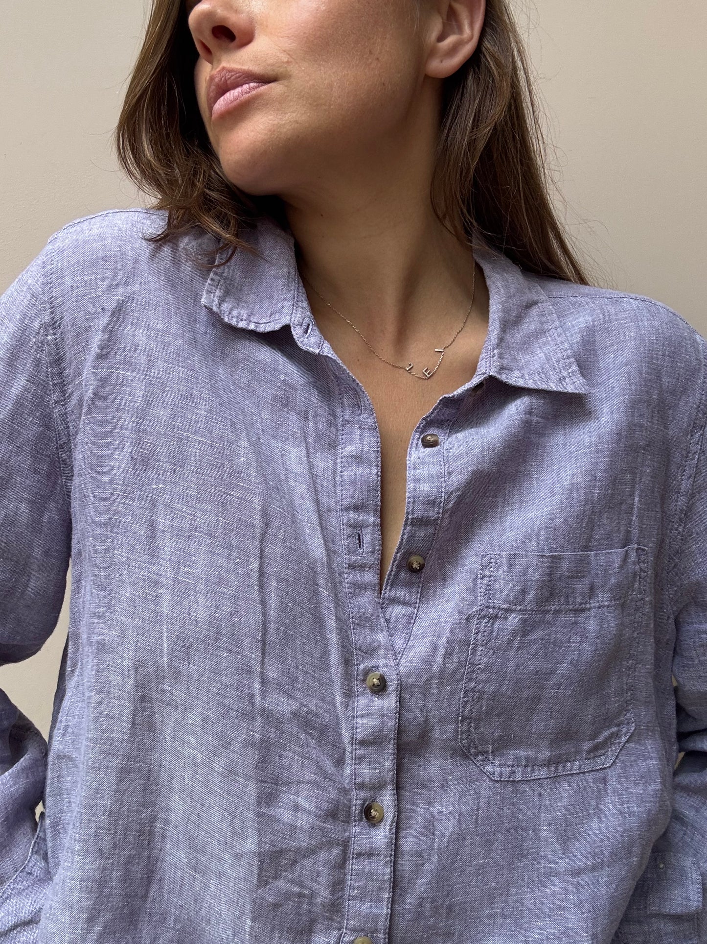 100% linen shirt size UK12