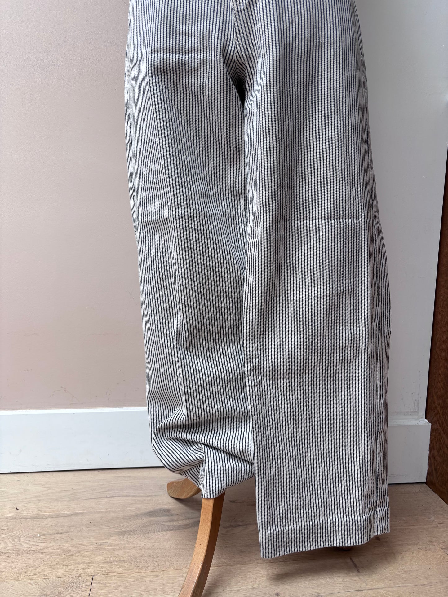 Striped 100% cotton trousers size 10