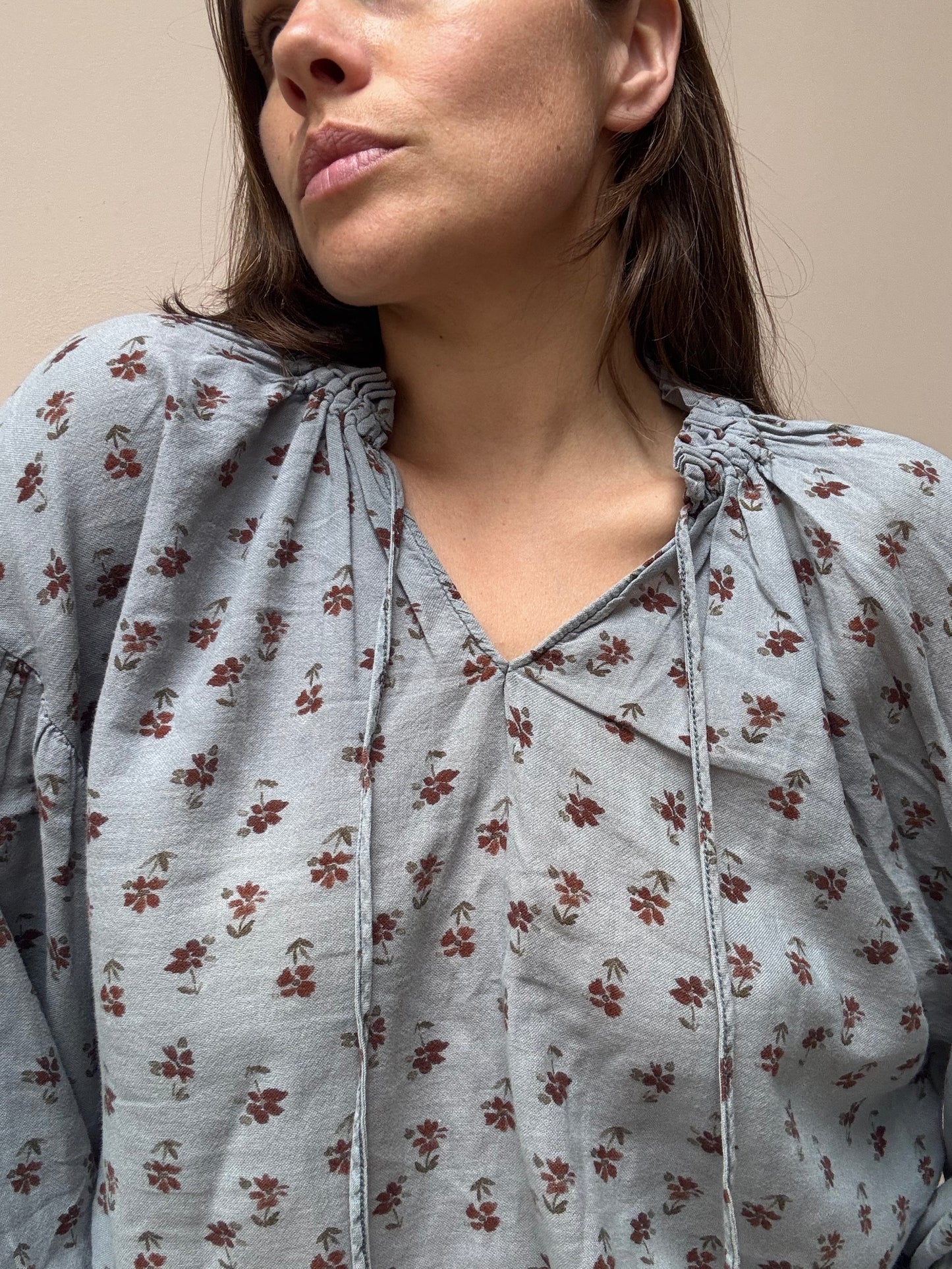 The New Society floral cotton blouse size Medium