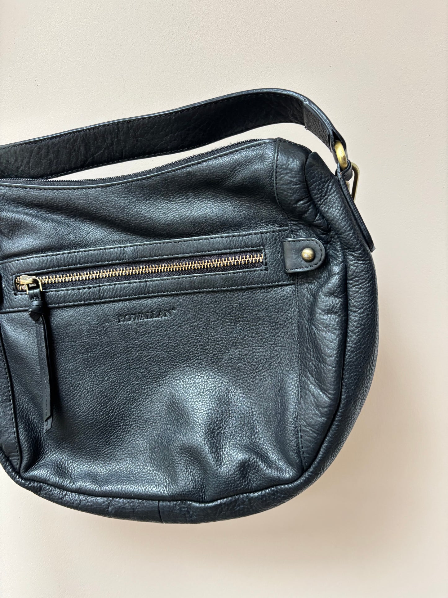 Soft black leather bag