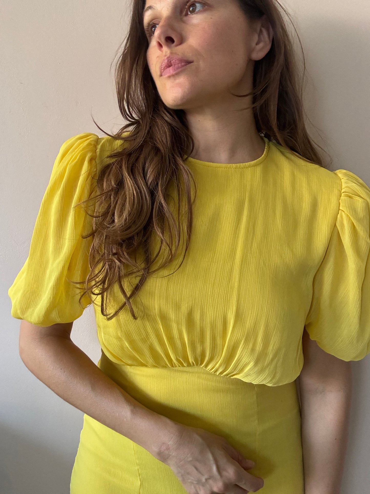 De La Vali yellow occasion dress size 12