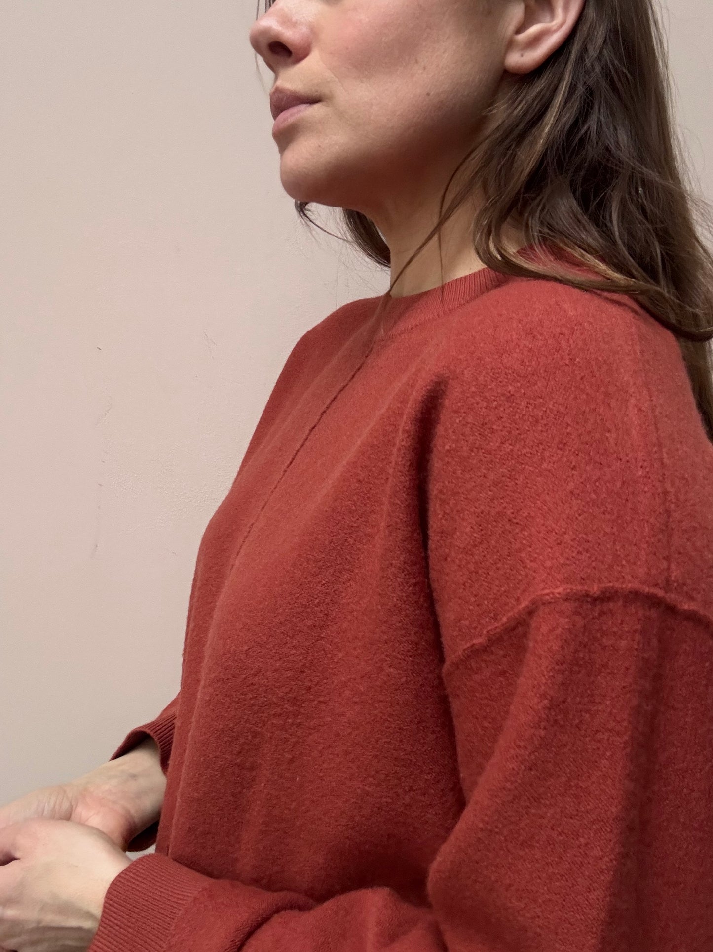 Rust 100% merino wool jumper size Medium