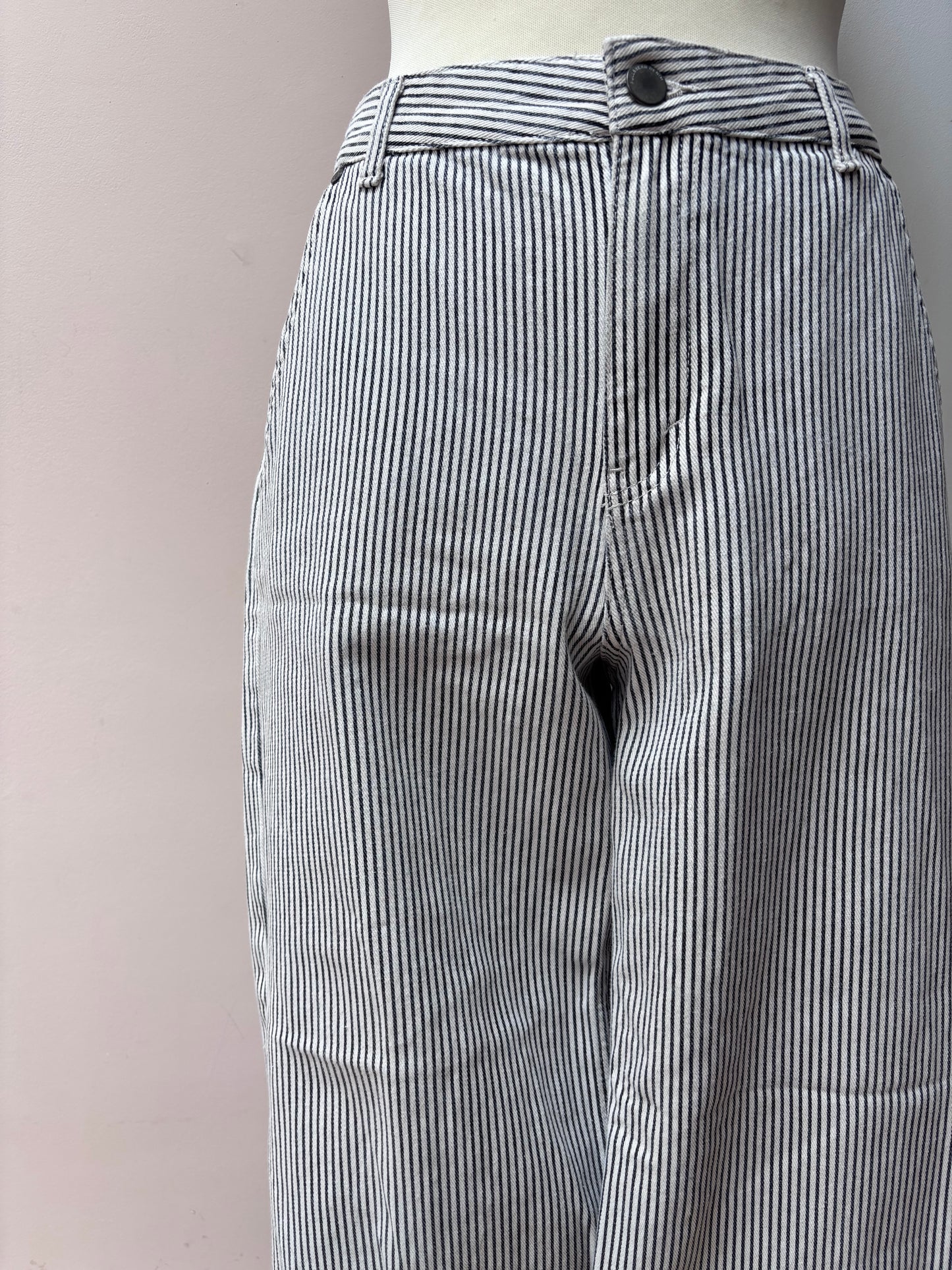 Striped 100% cotton trousers size 10