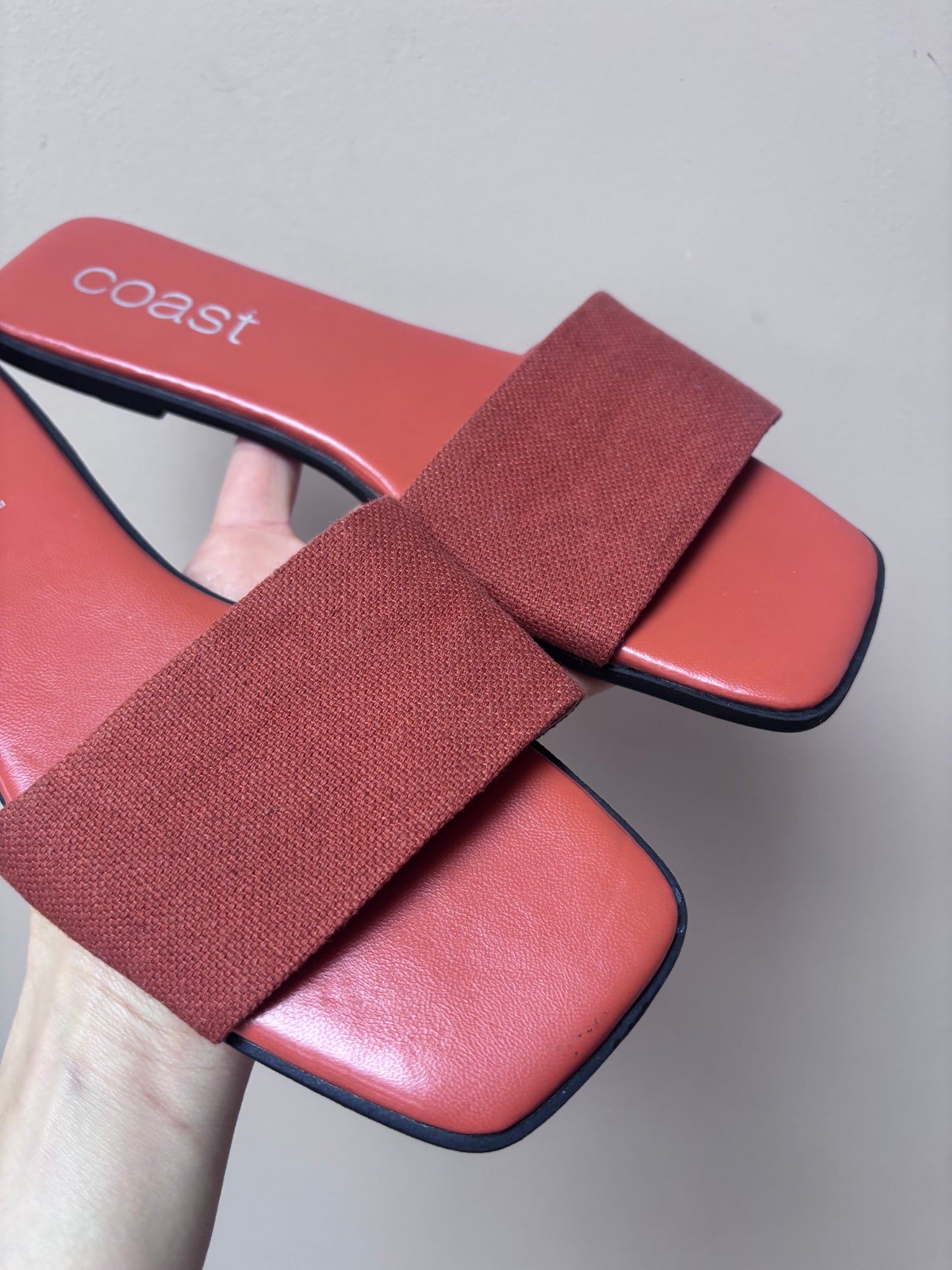 Rust woven COAST sandals size 5