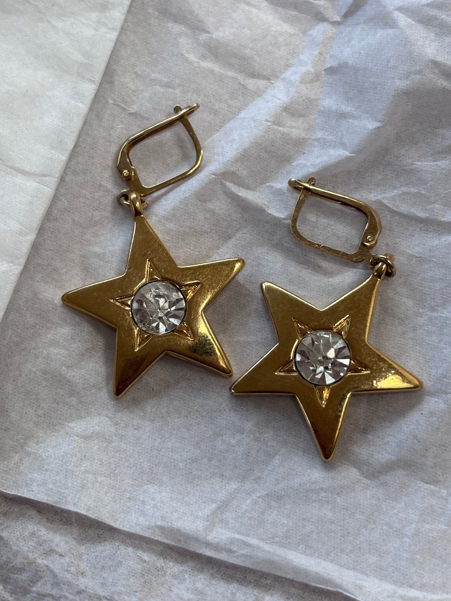Gold star earrings
