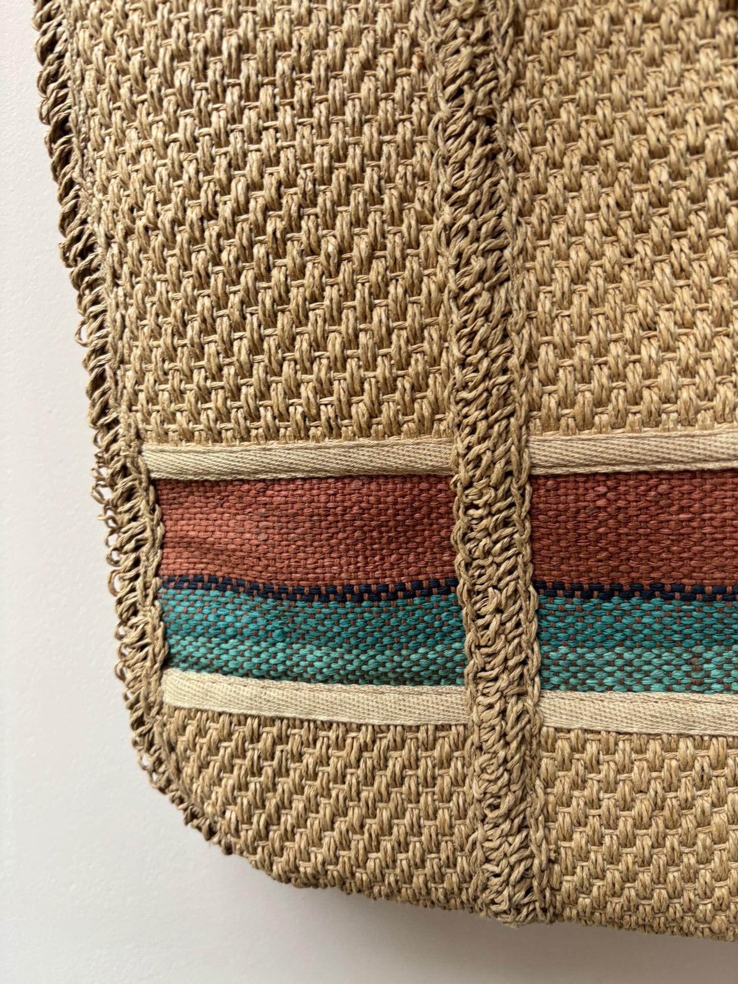 Hand woven raffia bag