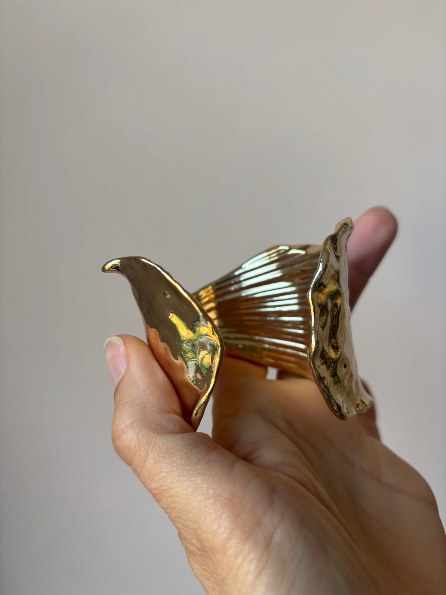 Heavy gold cuff bracelet