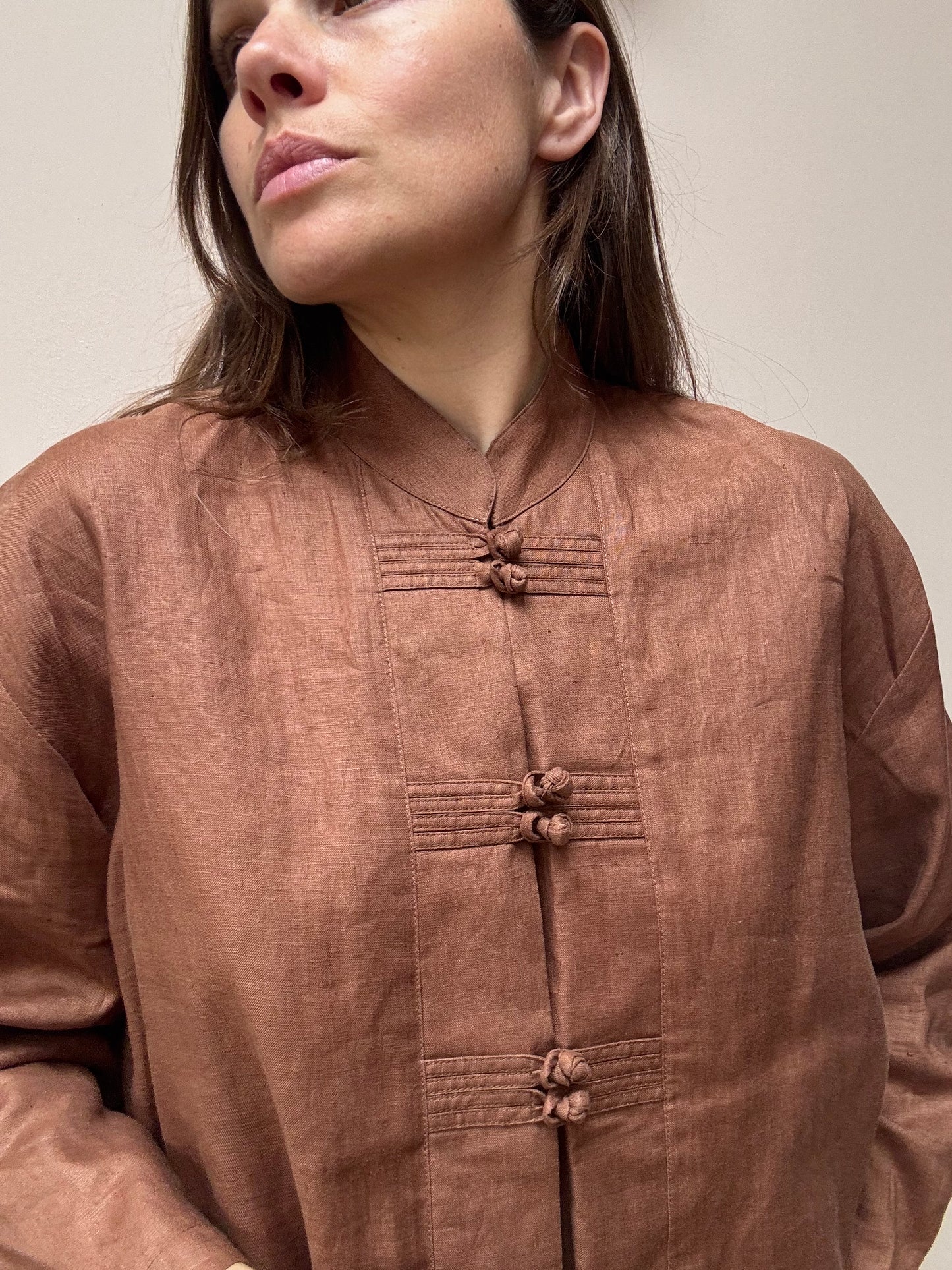 Vintage light 100% linen jacket size 12/14