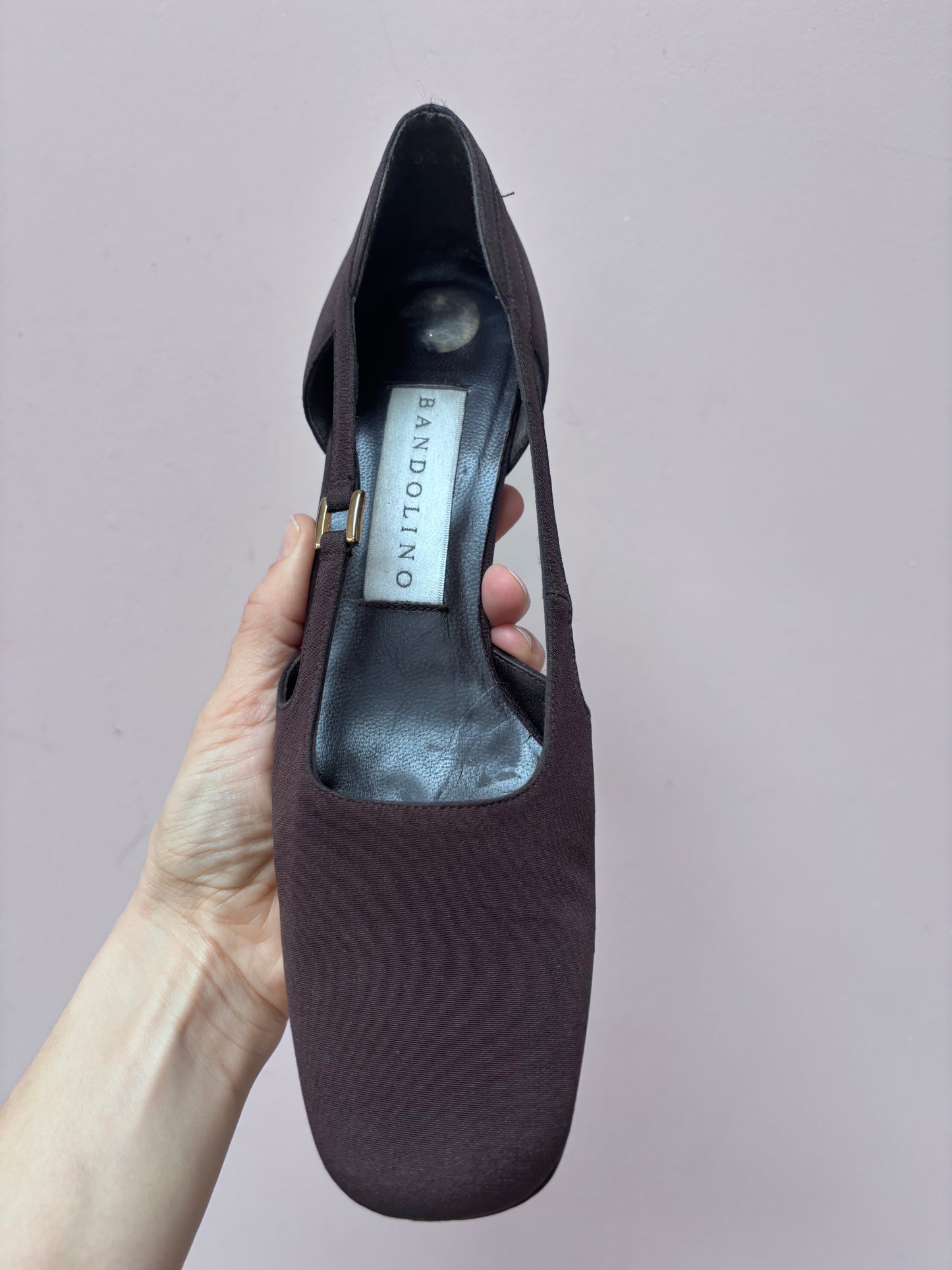 Chocolate brown vintage heels size UK6