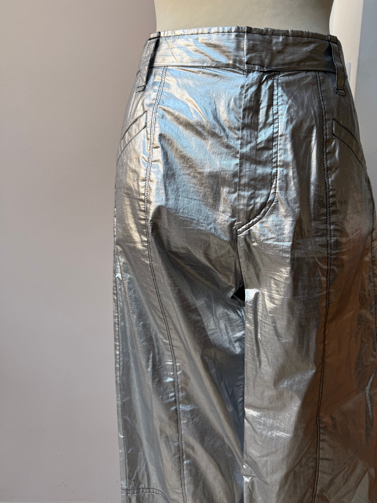 Isabel Marant cotton silver trousers size 10/12