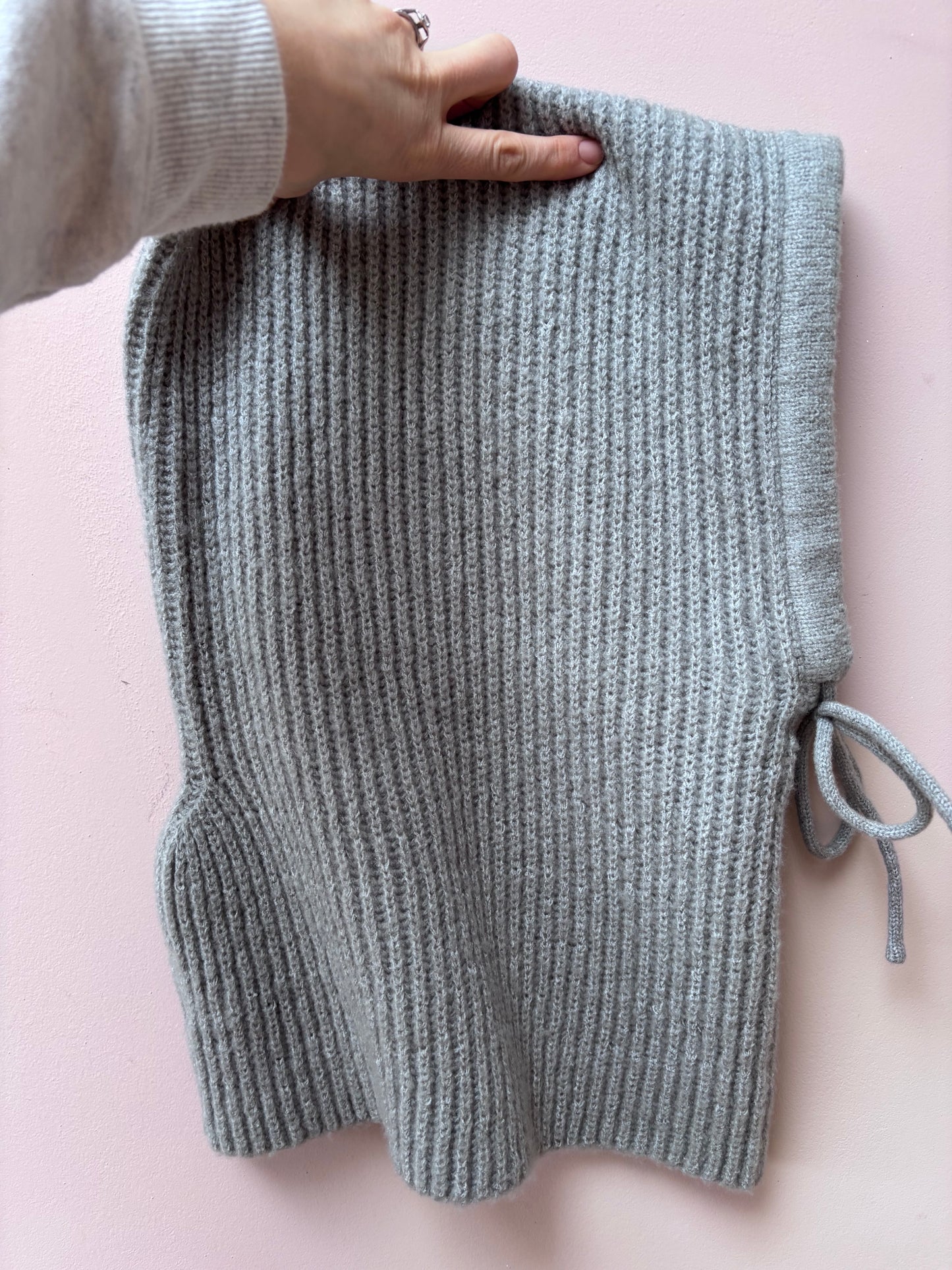 Soft grey Free People balaclava one size