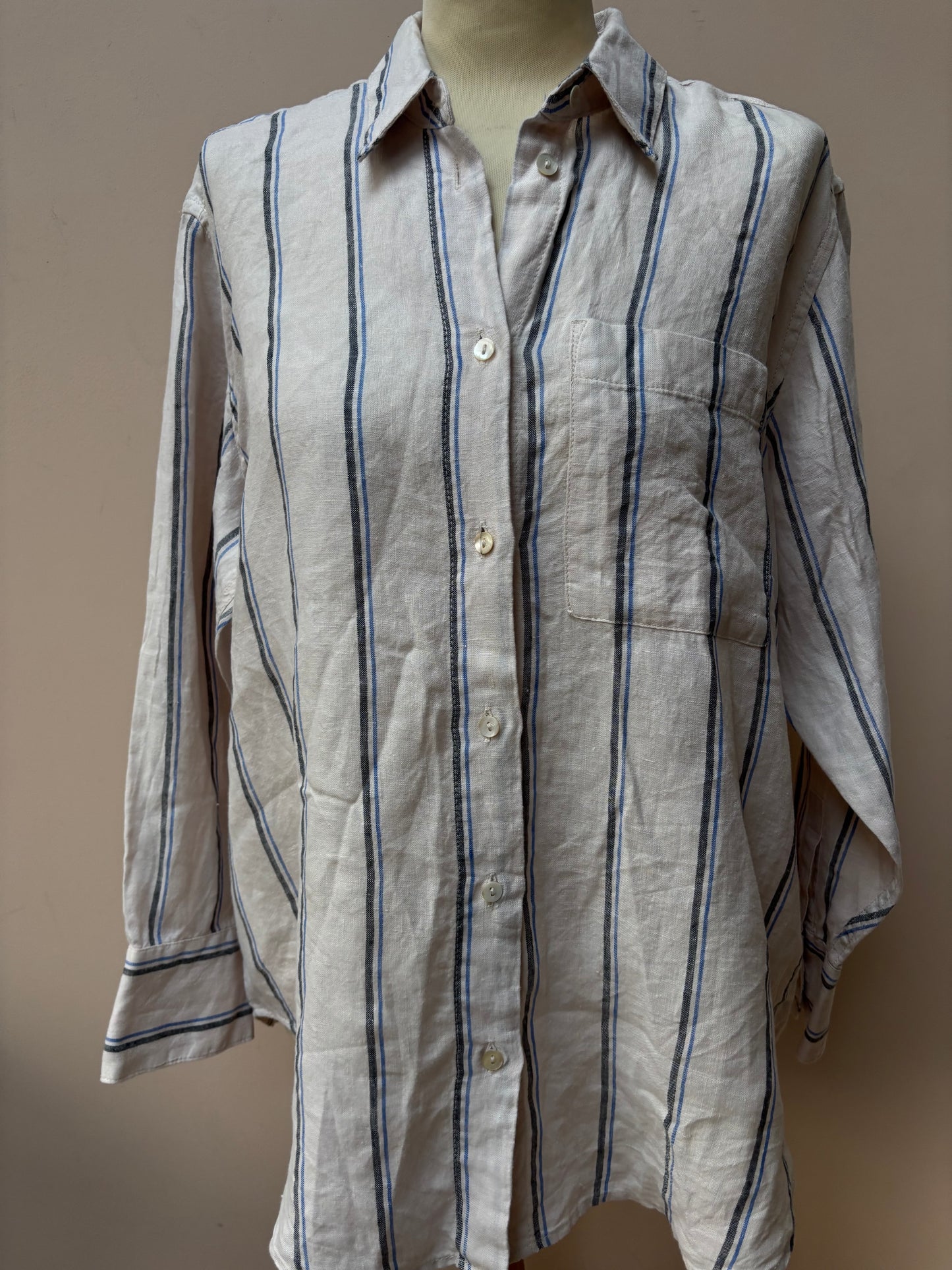 100% linen shirt size 12