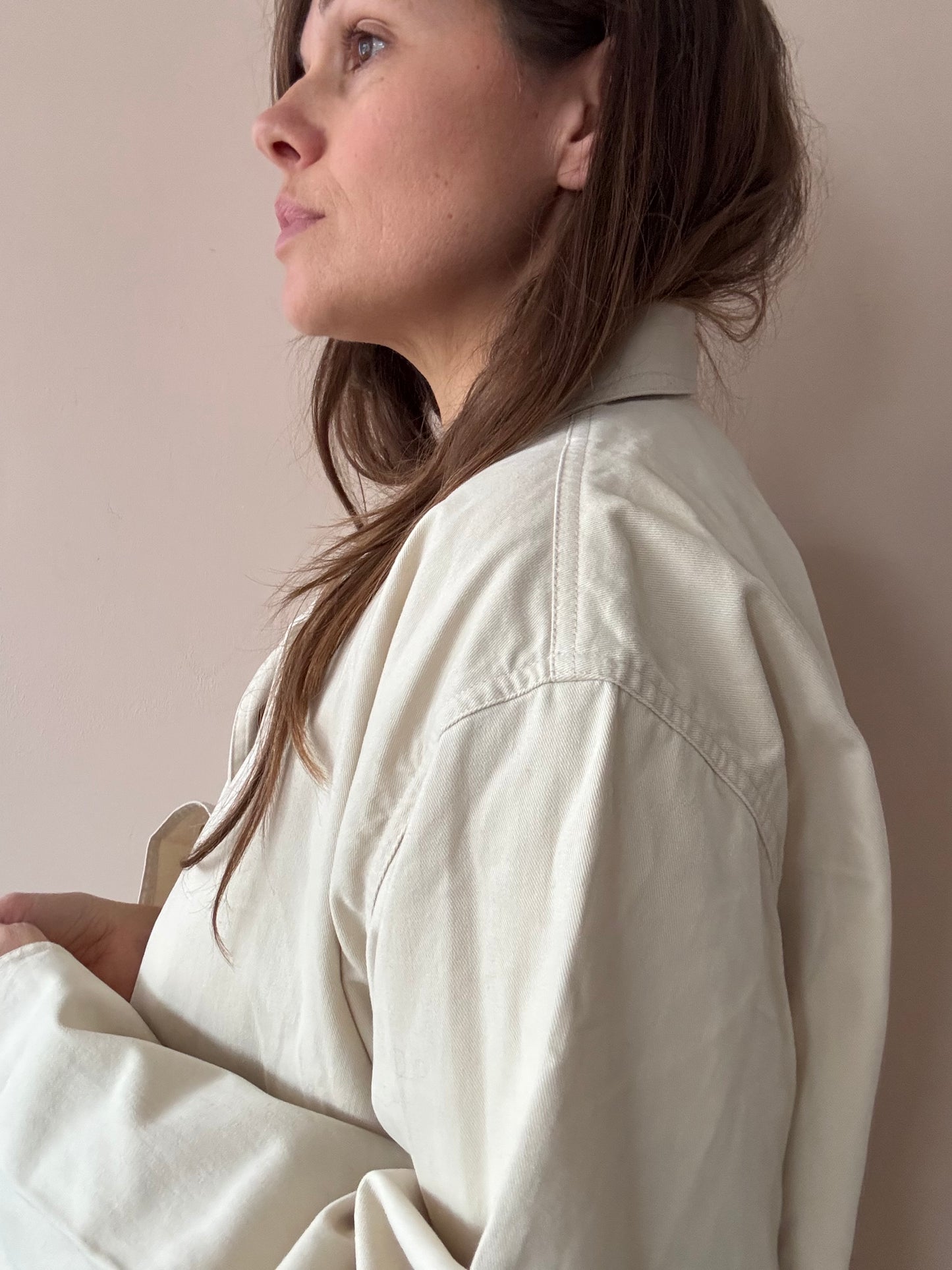 Stone cotton jacket size 12 dipped back